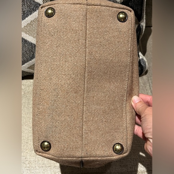 Coach Signature Stripe Wool Lunch Tote - Picture 6 of 16